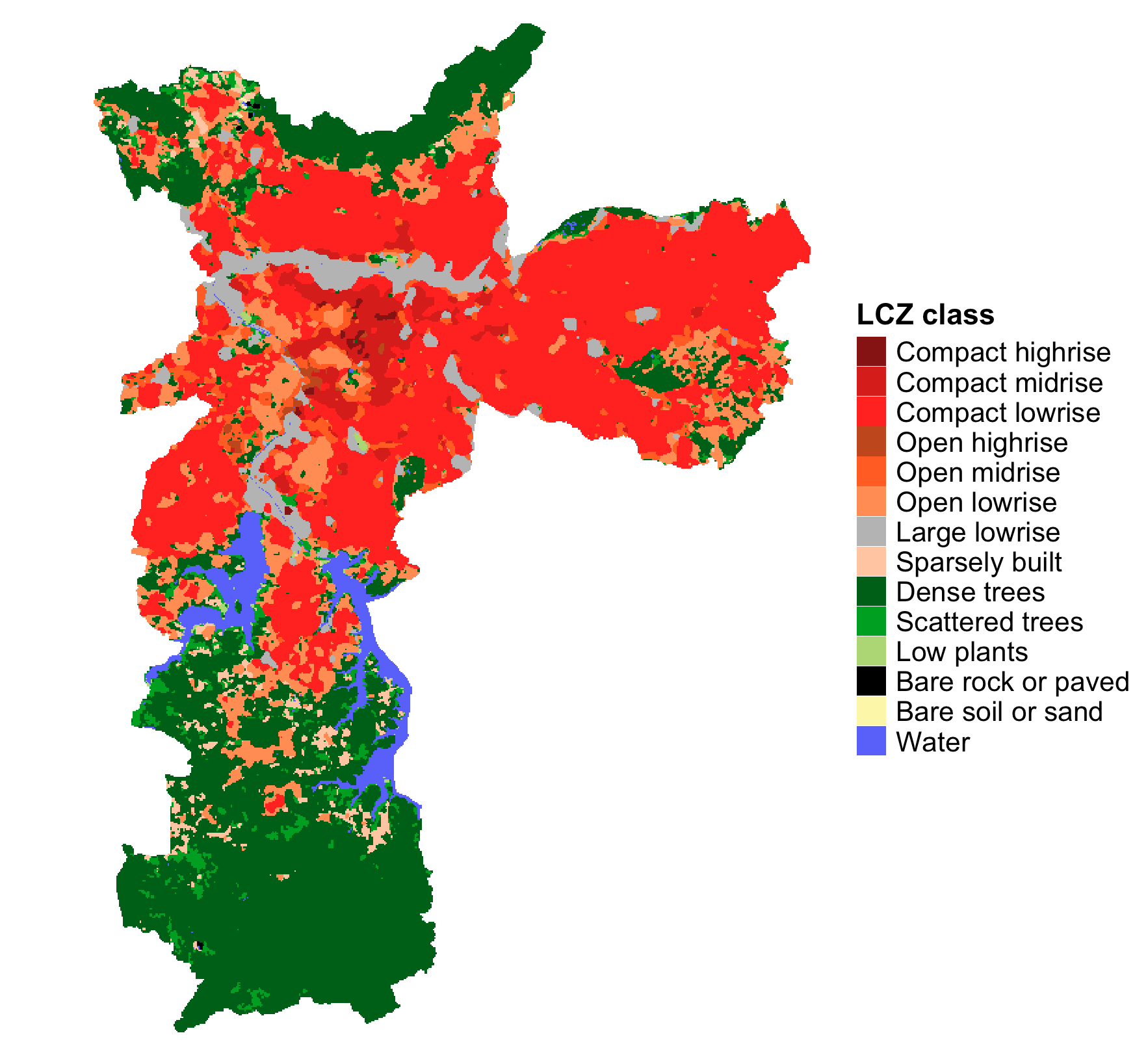 LCZ map for São Paulo