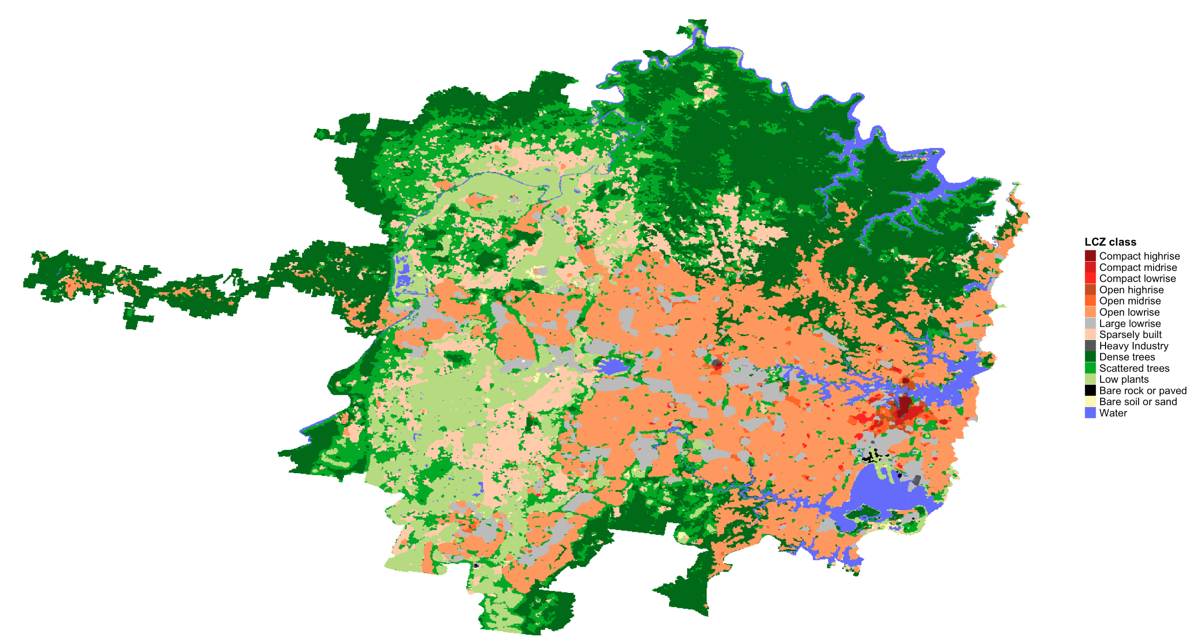 LCZ map for Sydney
