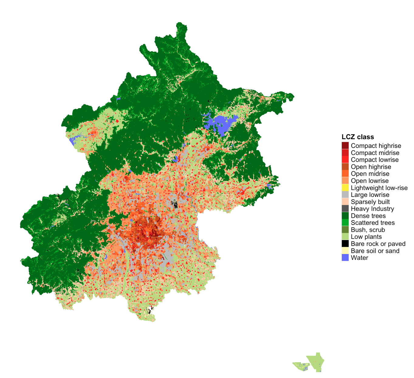 LCZ map for Beijing