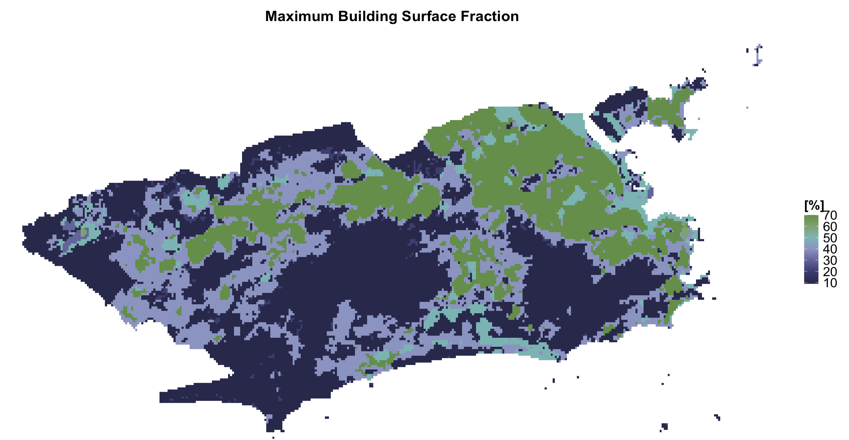 Building Surface Fraction map for Rio de Janeiro