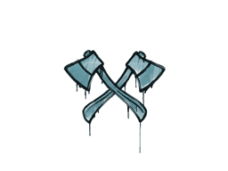 Sealed Graffiti | X-Axes (Wire Blue) image