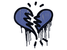 Sealed Graffiti | Broken Heart (SWAT Blue) image