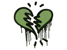 Sealed Graffiti | Broken Heart (Battle Green) image