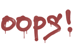 Sealed Graffiti | Oops (Blood Red) image