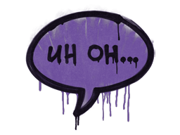 Sealed Graffiti | Uh Oh (Monster Purple) image