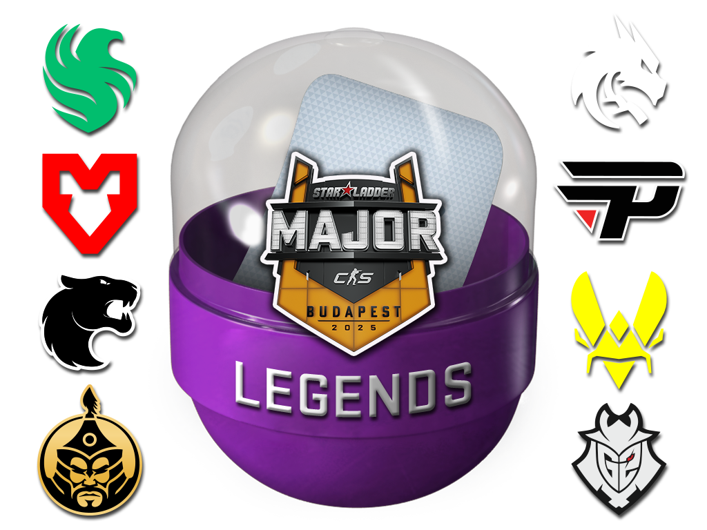 Капсула с наклейками легенд StarLadder Budapest Major 2025