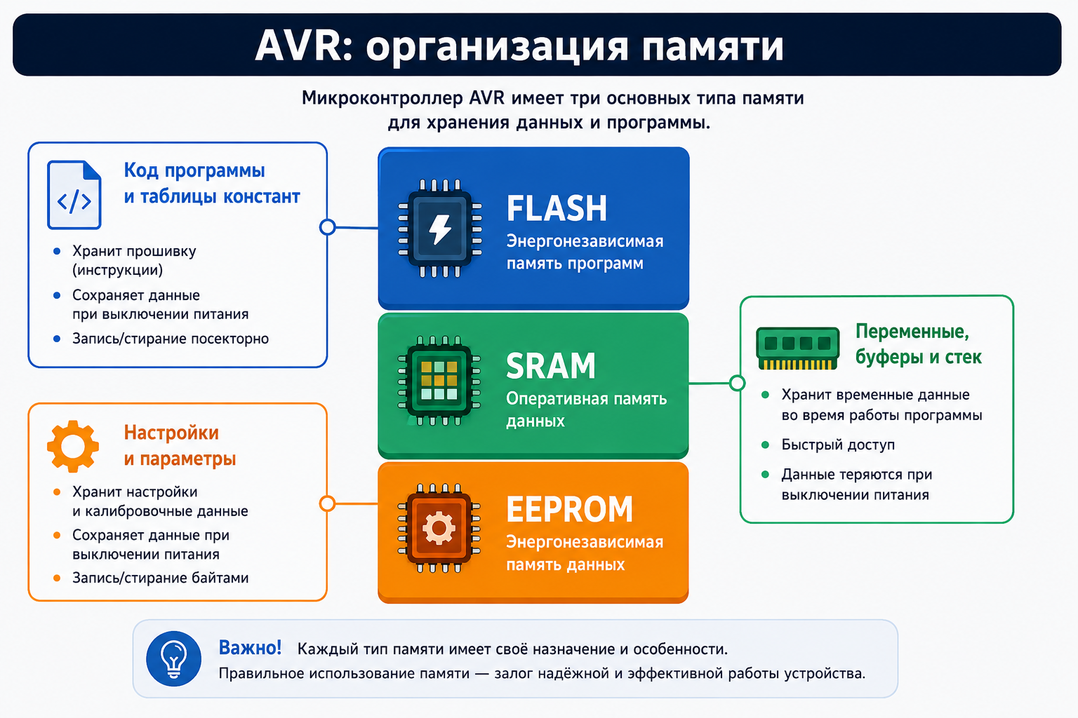 AVR: организация памяти