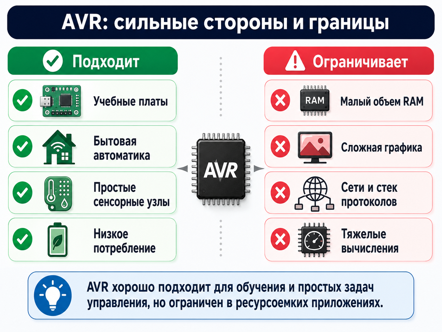 AVR: энергопотребление и области применения