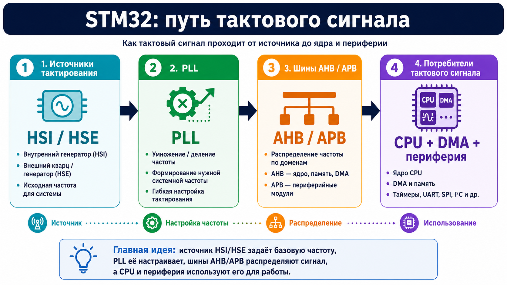 STM32: тактирование, шины и реальная производительность