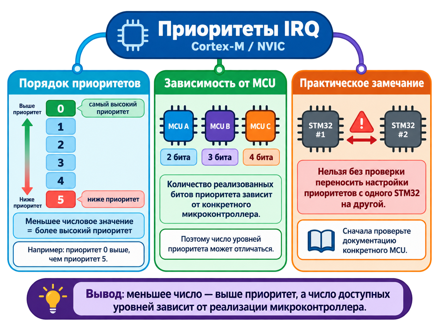 Приоритеты NVIC