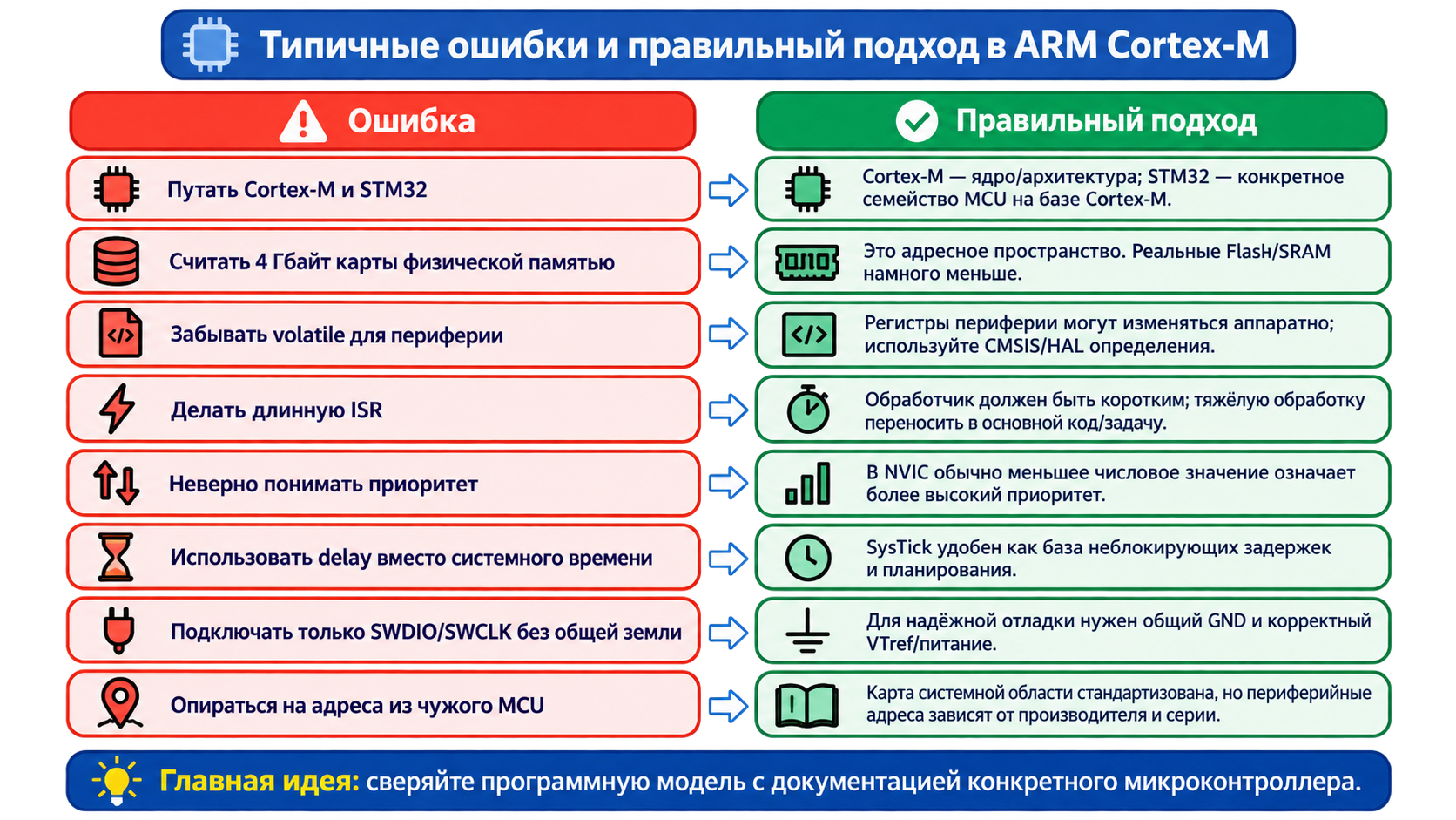 Типичные ошибки и правильный подход