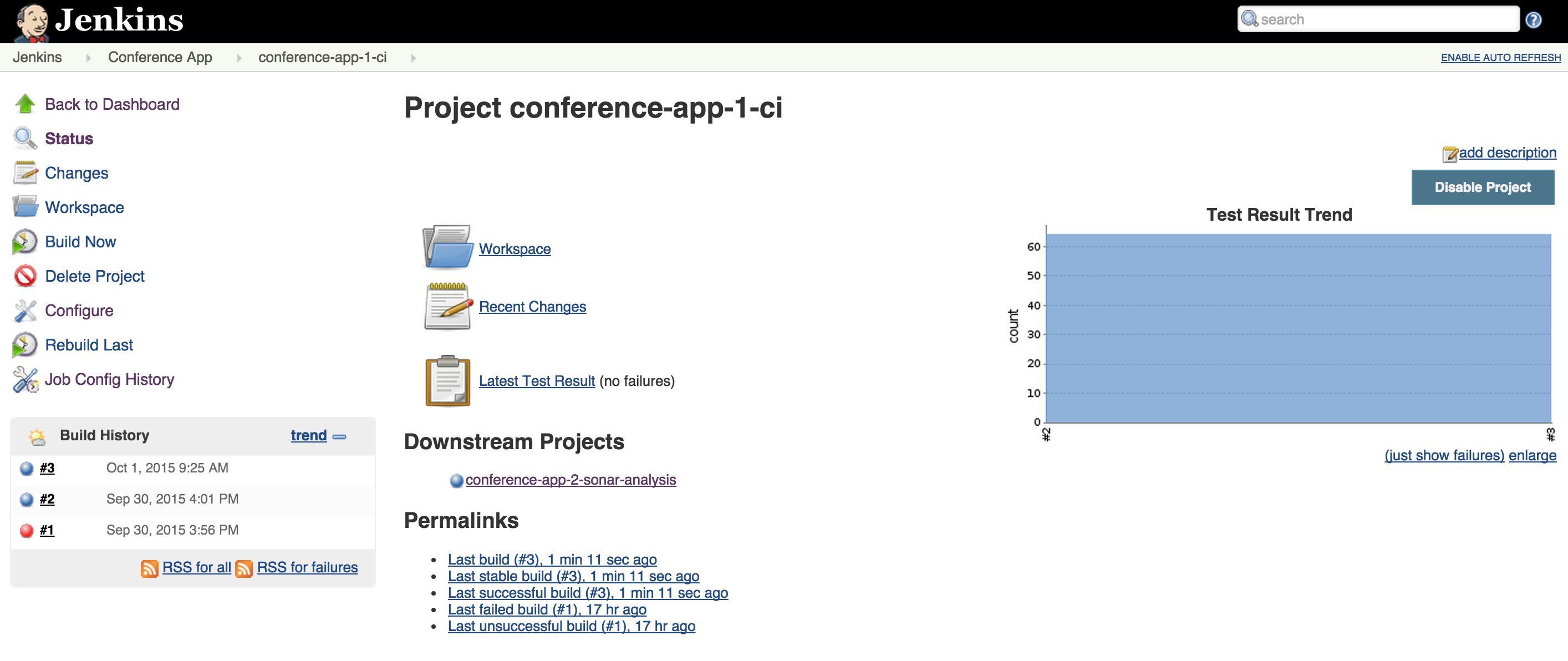 Conference App CI Job