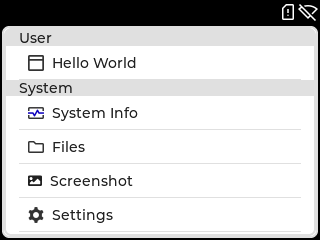 screenshot of desktop app