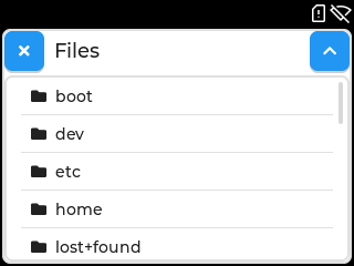 screenshot of files app