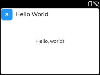 hello world app screenshot