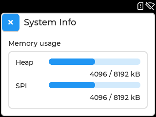 screenshot of system info app