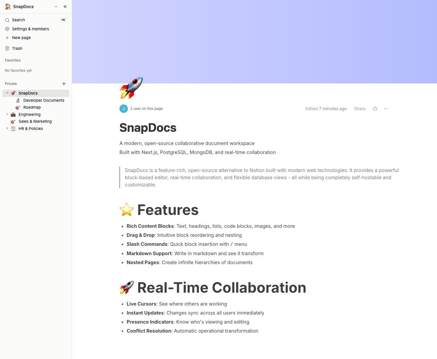 SnapDocs Editor
