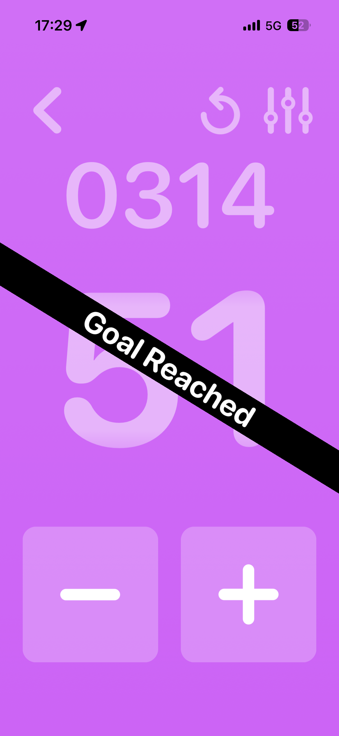 카운터 51수 Goal Reached