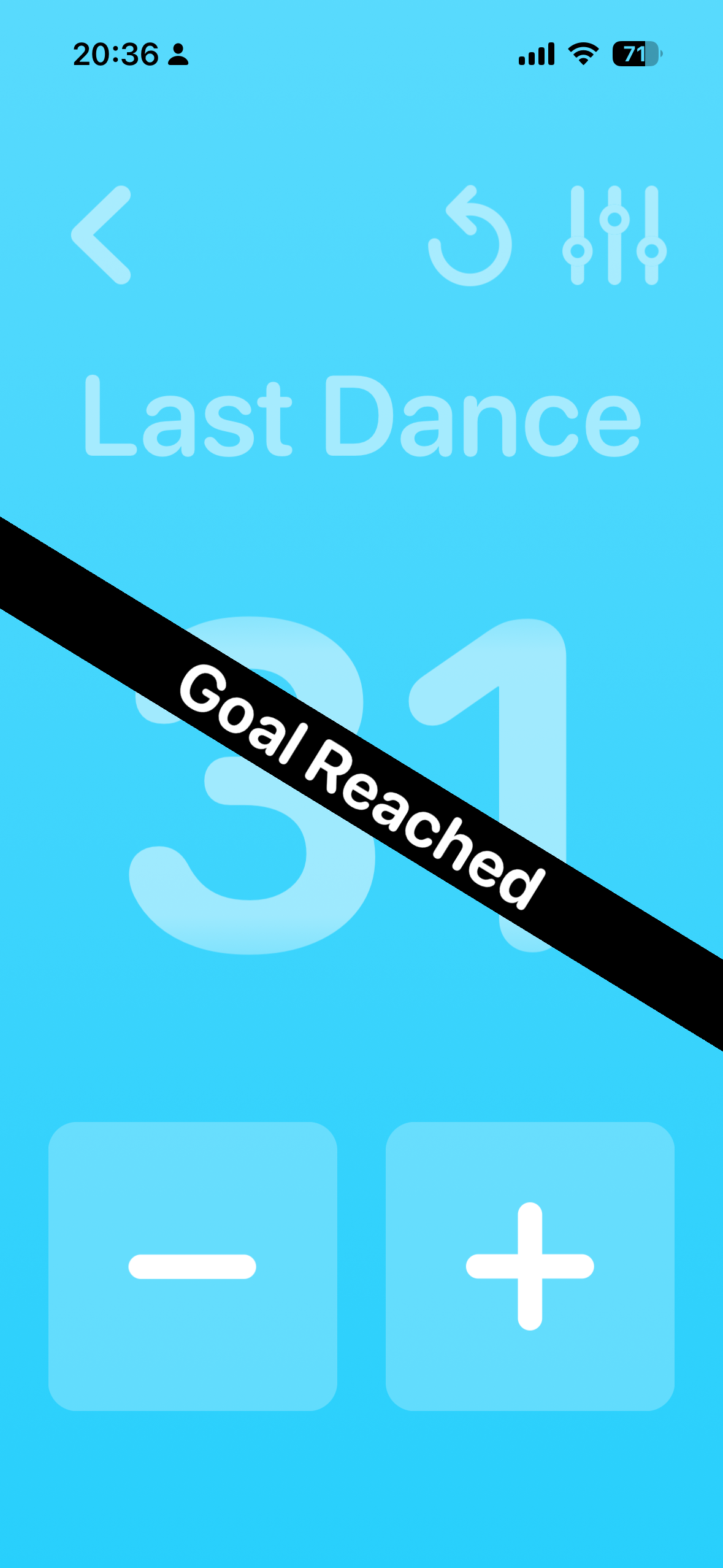 31수 Goal Reached