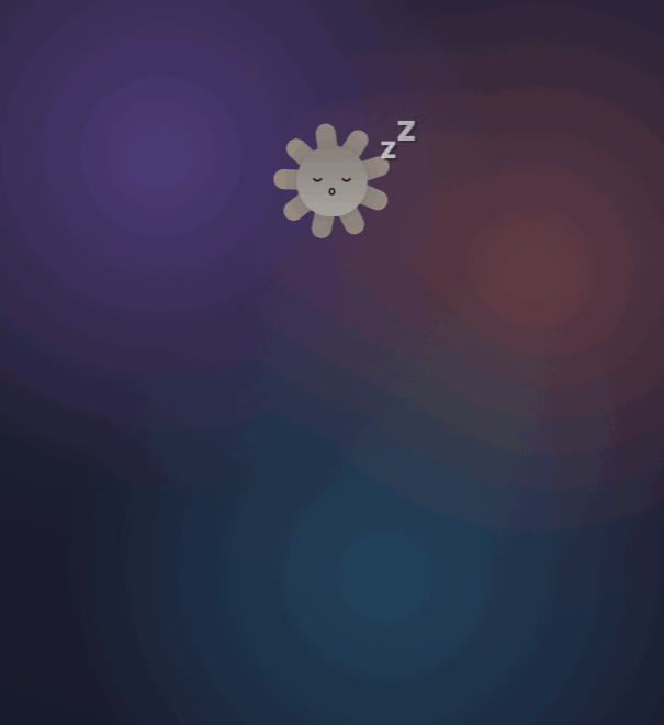 Dark mode: the same sequence in the dark palette