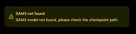 SAM3 Not Found Warning