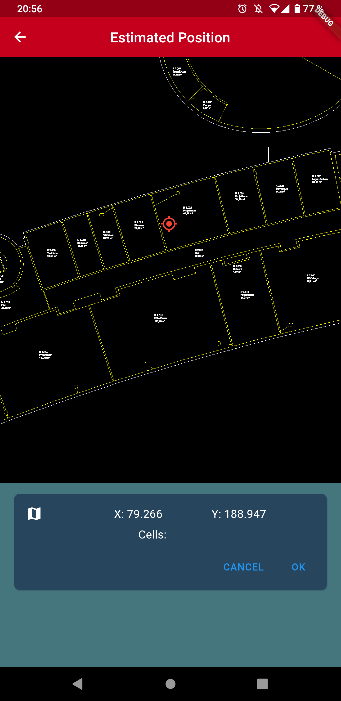 Fingerprint Berechnete Position