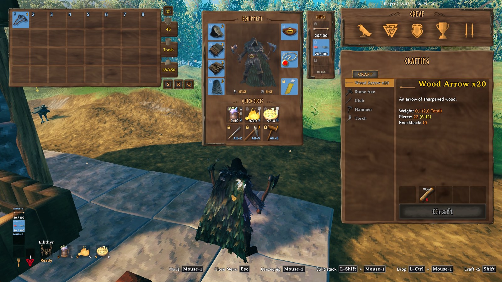Better Archery's quiver in its own window