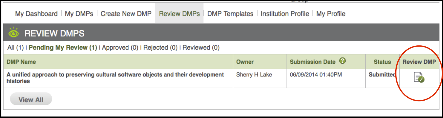 Review DMP List