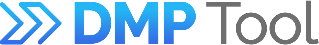 DMP Tool logo blue, landscape, without tagline