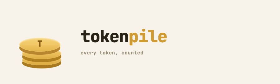 tokenpile — every token, counted