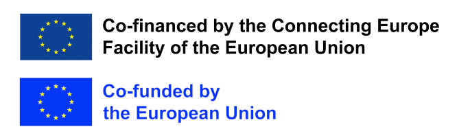 Co-funded by the European Union. Co-financed by the Connecting Europe Facility of the European Union.