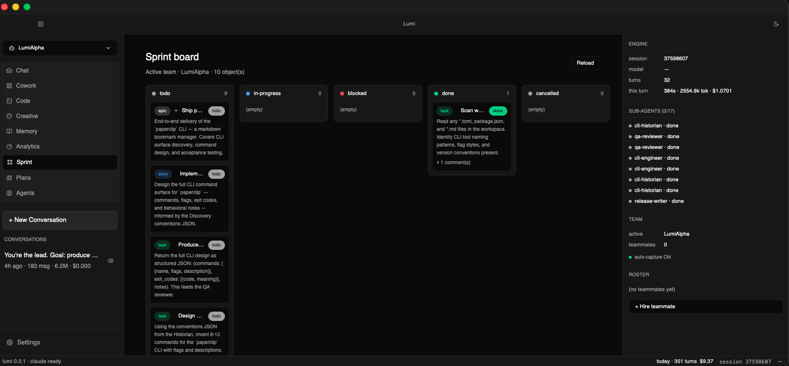 Chat workspace