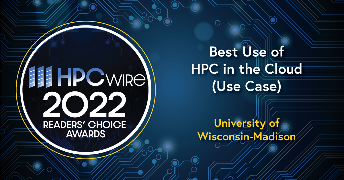 HPCwire 2022 Readers' Choice Awards - Best use of HPC in the Cloud ( Use Case )