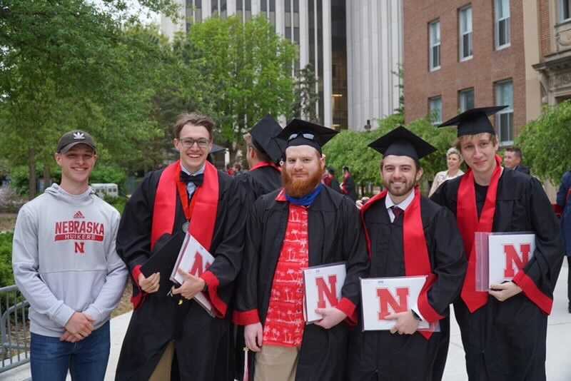 Nebraska standing at graduation