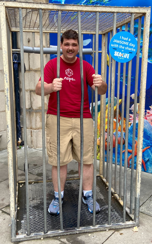 Cole having a JAWsome day at SeaLife.