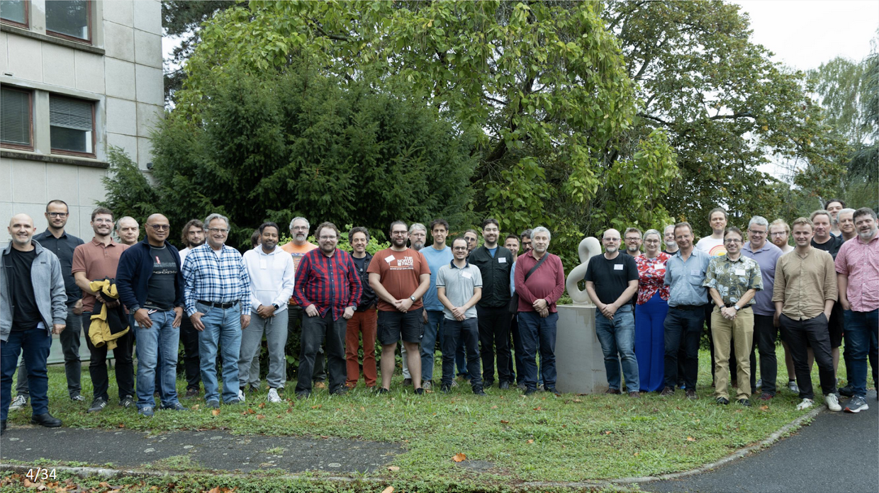 Group photo of those involved with the 2023 HTCondor European Workshop