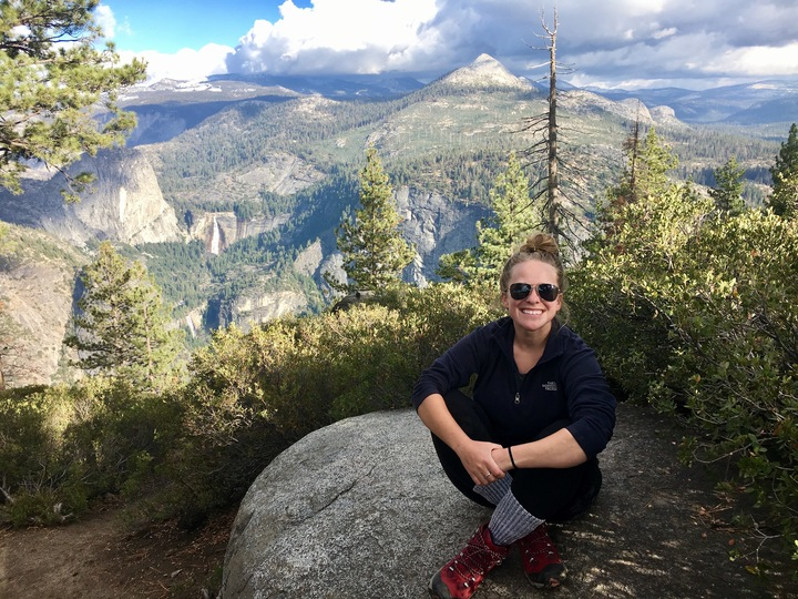 Hiking at Yosemite National Park during grad school at UC Davis