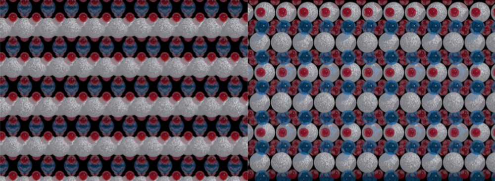 Two known crystal structures of magnesium silicate