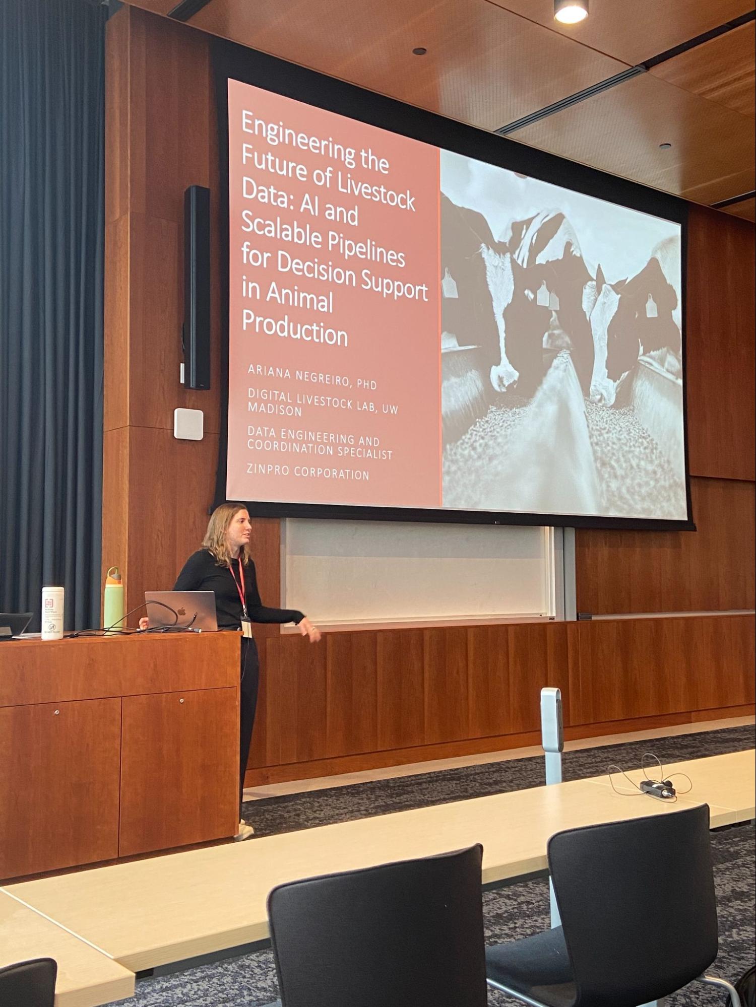 Image of Justin Hiemstra presenting on Snakemake and HTCondor at the 2026 CHTC Researcher Forum