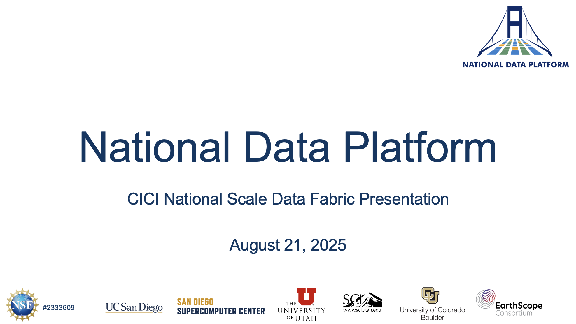 NDP CICI Presentation First Slide