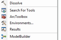 Geoprocessing > ArcToolbox