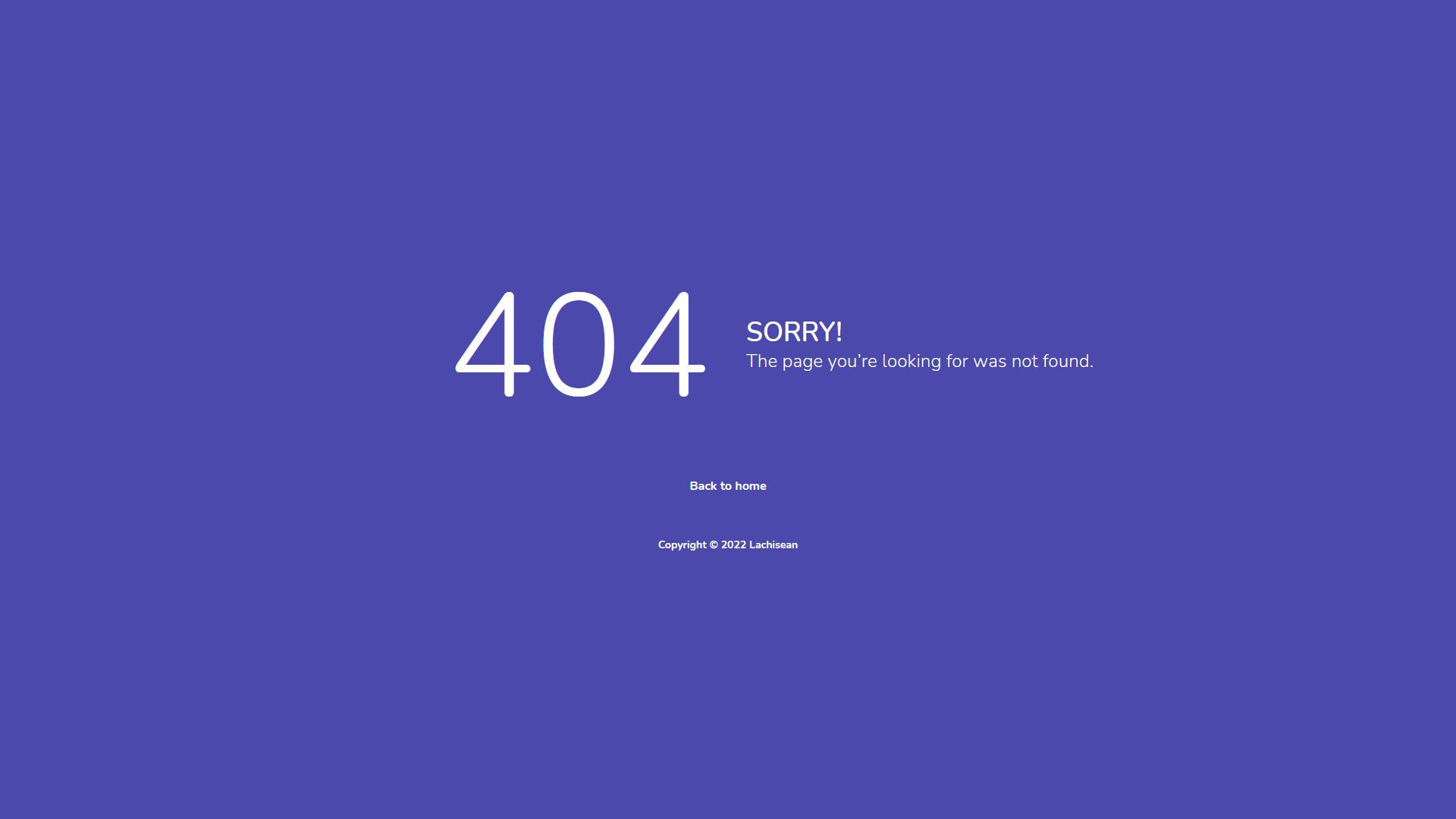 Error Page