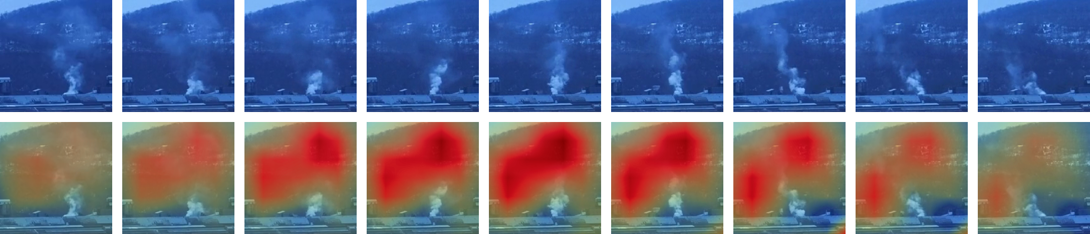 Example of the smoke recognition result.