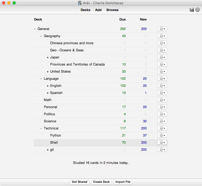 Anki Decks