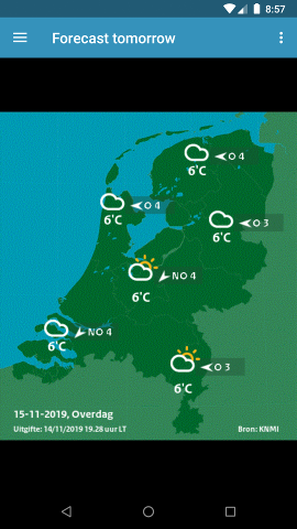 Screenshot 1 of NLWeer — opens full size