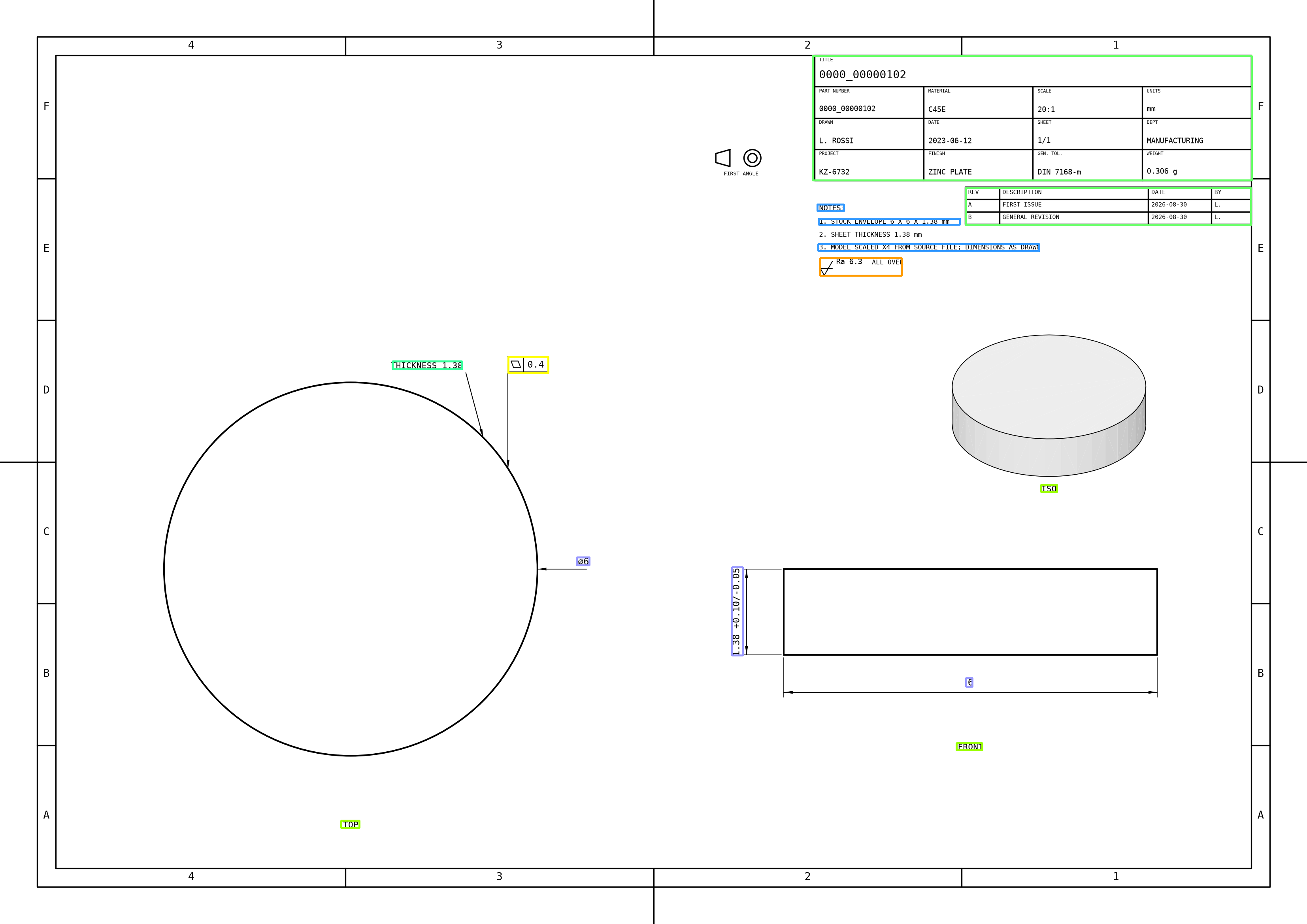 RF-DETR predictions on a generated technical drawing