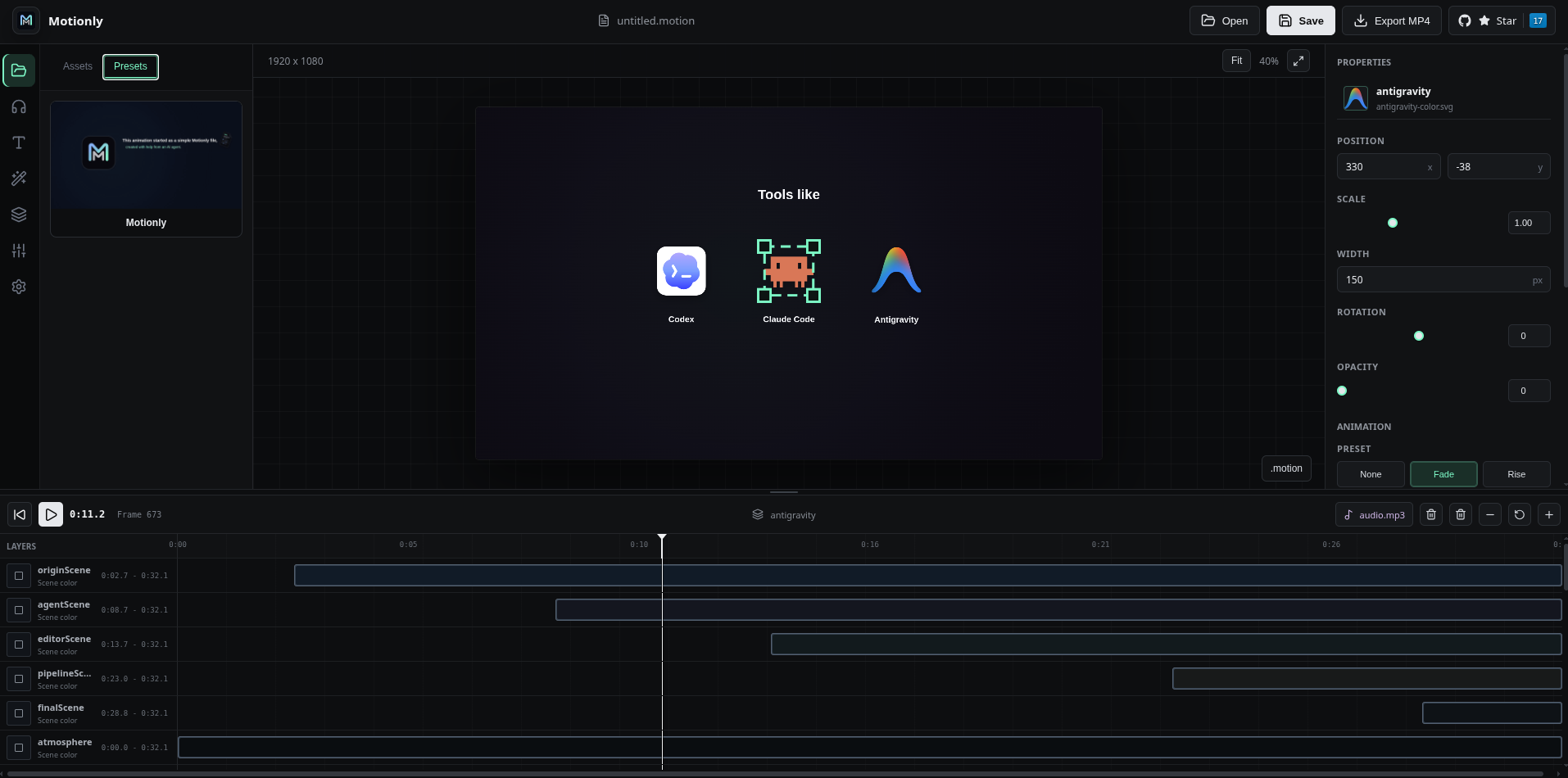 Motionly Editor