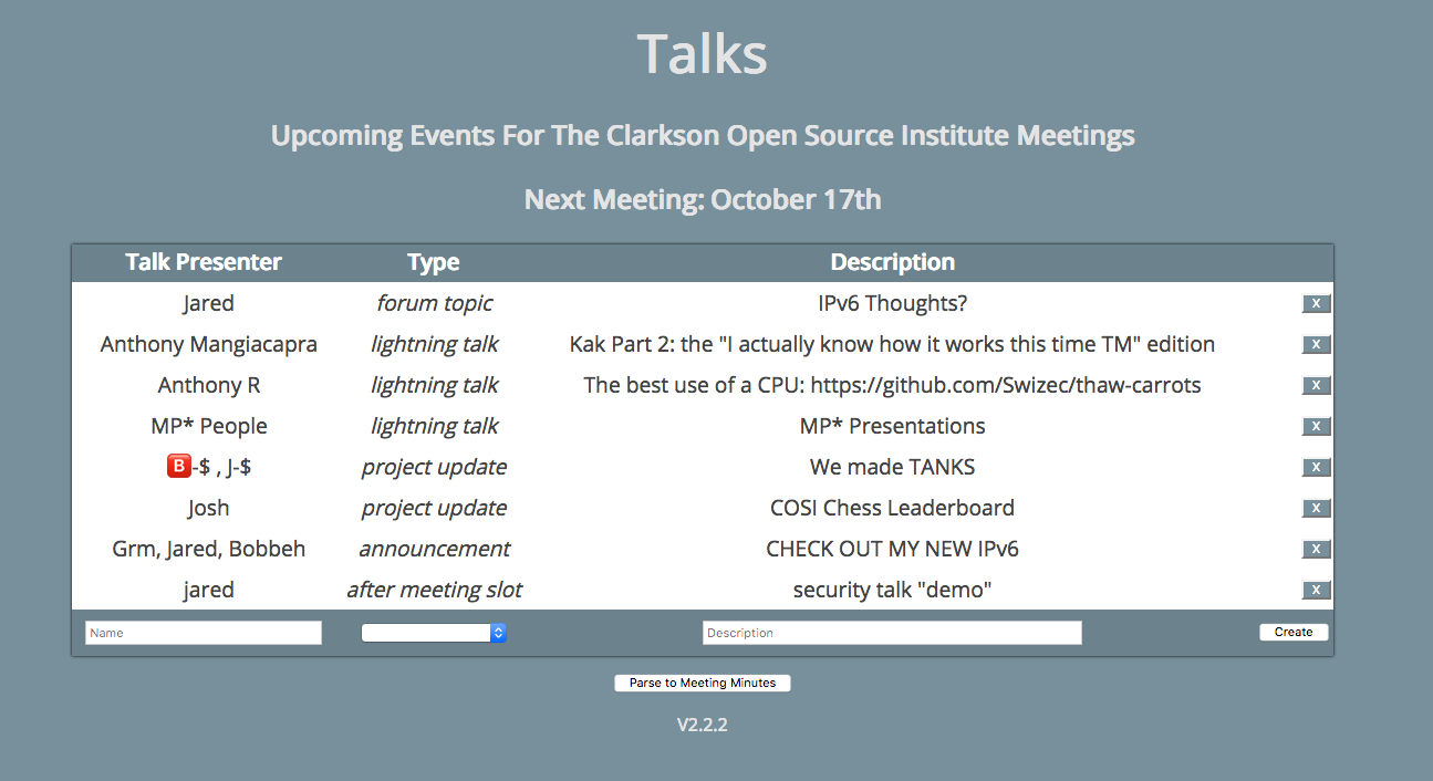 Talks Screenshot