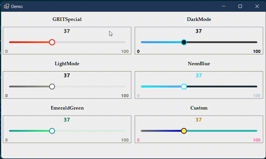 ModernTrackBar Demo