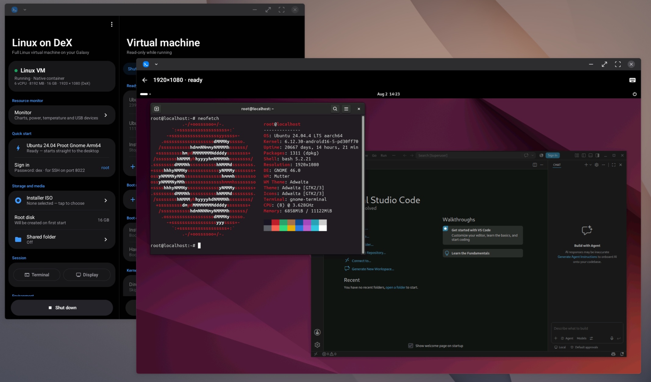 Ubuntu Proot with Gnome
